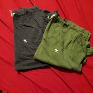 Two Abercrombie men's tees
